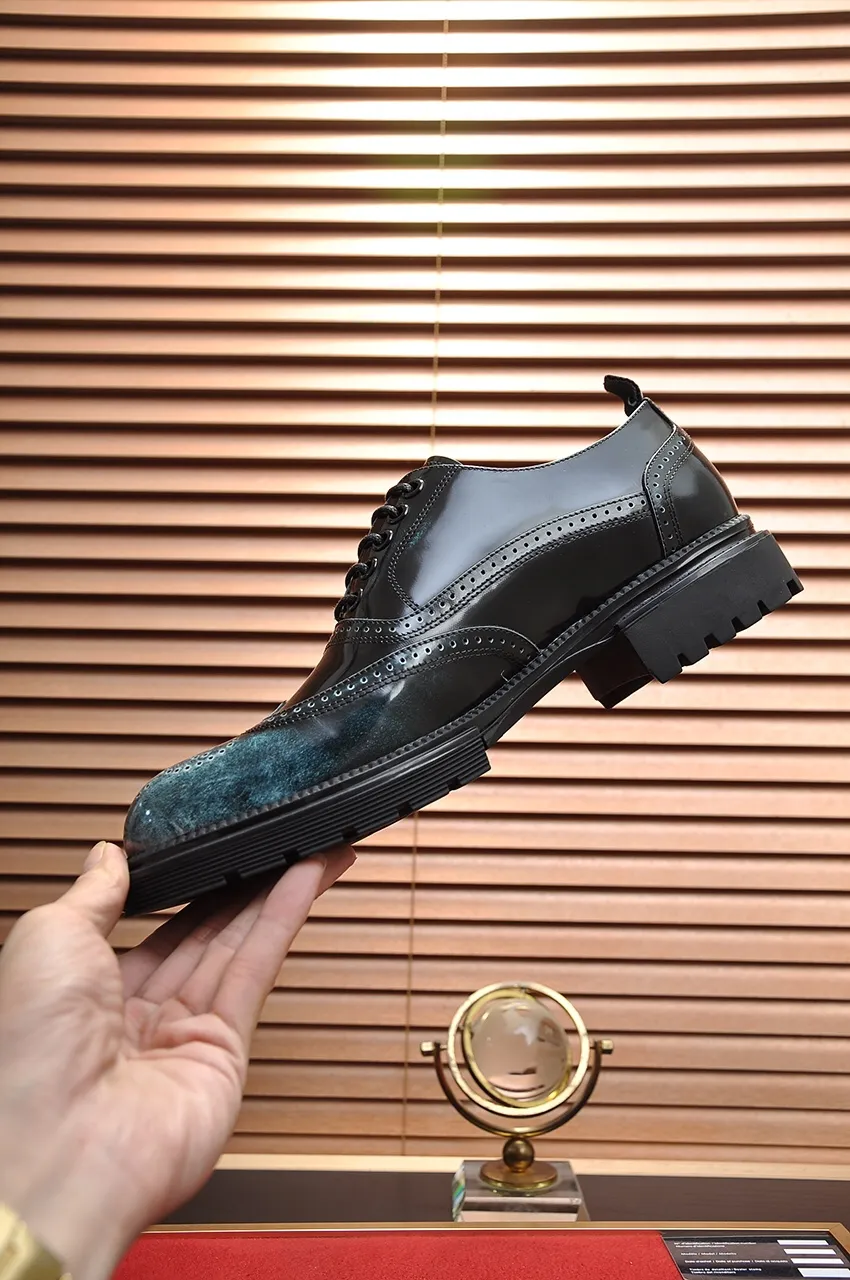 Men's shoes💰720💶【Dior】High-end goods Niuli Original order quality Dior —🆘.Dior original order purchasing, high-end leather shoes, fabric: imported from Italy open-edge beaded cowhide➕water-dyed cowhide/cowhide lining➕specially provided original outsole, fine workmanship, real-life shooting🎬size: 38-45 (45 customized)